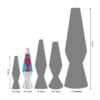 14.5″ Red and Blue LAVA Lamp Size Compare