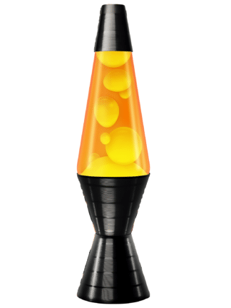 Batman 16 Lava Motion Volcano Lamp, Yellow Wax in Black Liquid